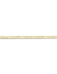 10k Yellow Gold 24in Light Figaro Necklace Chain. Metal Wt- 9.22g