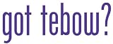 Got Tebow? - Decal / Sticker - Size:6.0 x 2.4 inches - Color: Purple