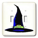 Florene Childrens Art II - Tall Witchs Hat - Light Switch Covers - double toggle switch