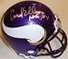 Carl Eller Autographed Minnesota Vikings Replica Mini Football Helmet with 