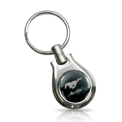 Ford Mustang Running Pony Oval Key Chain