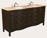 Antique Bathroom Vanity for Victorian Bath Double Sink Antique Vanity LUX-H-0729
