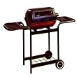 Meco 9359W Deluxe Electric Cart Grill with Rotisserie, Satin Black