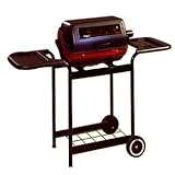 IMAGE OF Meco 9359W Deluxe Electric Cart Grill with Rotisserie, Satin Black