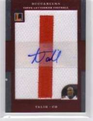 2008 Topps Letterman Patches Autograph #AT-I Aqib Talib/175 - Letter I - Tampa Bay Buccaneers (RC - Rookie Card - Autographed - Serial #d to 35) (Football Cards)