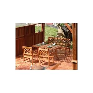 4-pc. Patio Wood Dining Set - FSC Certified by Vifah