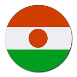 Niger Flag Round Mouse Pad