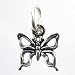 Tiny and Delicate Butterfly Charm in Sterling Silver, #11272