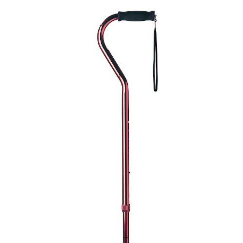 Adjustable Aluminum Cane W/offset Handle Qty 6