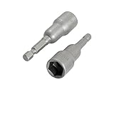 uxcell 六角ドライバービット　クロム・バナジウム　ハードウェア　グレー　 18 x 65mm