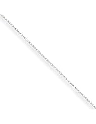 10k White Gold Carded Cable Rope Chain