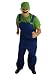 Super Mario, Plumber's Mate - Male Fancy Dress Costume - Green Large Size
