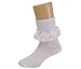 Frilly Lace Bobby Socks for Ladies Trim in 4 Colors