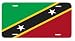 All Products : Saint St Kitts Nevis Kittitian-nevisian Flag License Plate