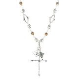 Lucky Brand Beaded Cross Charm Necklace, 18