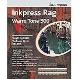 Inkpress PRWT3004650 Fine Art Rag Warmtone 300 GSM 4in. X 6in. 50 Sheets