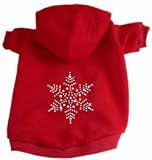 Snowflake Dog Hoodie Hooded Sweatshirt Size Medium