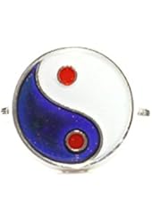 Yin Yang Mood Ring Adjustable Silver Tone Color Change RL20 Statement Fashion Jewelry
