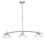 Brushed Nickel Three Light Island Chandelier