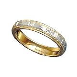 Platinum & 18K Woman's Engraved Wedding Band
