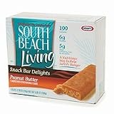 South Beach Living Snack Bar Delights, Peanut Butter, 0.98-Ounce Bars, 6-Count Boxes (Pack of 6)