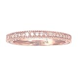 14K Rose (pink) Gold & Diamond Stack Ring