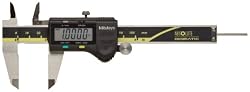 Mitutoyo 500-195-20, Digimatic Digital Caliper, 0 - 4"/100mm, .0005"/0.01mm, Non-Output, with Round Depth Rod