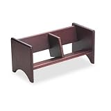 Advantus 09793 Wood Book Rack, 17w x8d x8h, Mahogany Finish