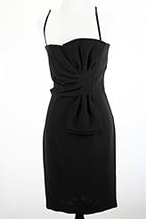 Polyester Applique Pleated  Spaghetti Strap Bodycon Dress  With a Bow(s)