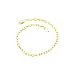 14K Yellow Gold Textured Charm Bracelet