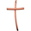 14K Rose Gold Cross Pendant - 32.00x19.25mm