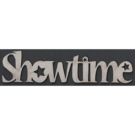Die-Cut Grey Chipboard Word-Showtime