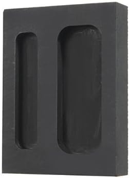 1 OZ Two Hole Graphite Crucible Ingot Bar Combo Mold Melting Casting Refining Scrap Squar by Z2store