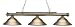 Z-Lite 102703AB-SAB 56-Inch 3-Light Billiard / Island Fixture with Metal Shades