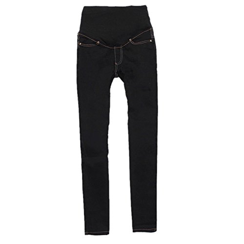 ROPALIA Pop Pregnant Womens Elastic Jeans Maternity Pencil Pants Skinny Trousers