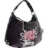 Juicy Couture Big City Coal Grey Glitter Glam Large Shoulder Bag