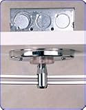 Hafele 1-Circuit, 1 Post Monorail Nickel Matt Canopy, 4 inch dia. 2 inch lead