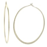 Gold Filled Cross Peen Circle Hoop Earrings