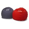 Personalized Monogram Embroidered Beanbag Chair Kid Size Comfy Bean Natural Cotton Removable Washable Cover - Red