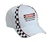 Warning: American Foxhound with an attitude Adult White Racing Checker Hat / Cap