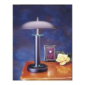 18" H Black Matte Dome Touch Lamp