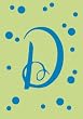 Monogram Polka Dot Garden Size Flag - D