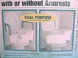 Hi-riser Locking Toilet Seat with or Without Armsets