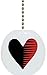 Poker Casino Cards Heart Solid CERAMIC Fan Pull