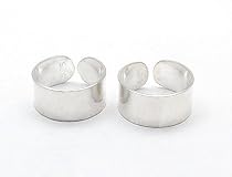 Sterling Silver Plain High Polish Huggie Ear Cuff Pair Earrings