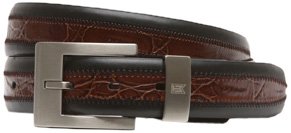 NIKE Tiger Woods Reversible Italian Croco Belt with G-Flex (Black/Brown, 44)