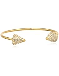 CC Skye Double Header Pave Spike Bangle Bracelet, 7"
