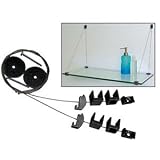CRL Black Finish Cable Shelf Bracket System for 3/8 to 1/2 Shelves