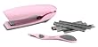 Stanley Bostitch Pink Velvet AntiJam Stand-Up Desktop Stapler Plus Pack with Push Style Staple Remover and 1,200 Staples (B326-PP-VLT-PNK)