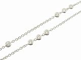 Bezel Set Diamond Chain in White Gold by A.Link